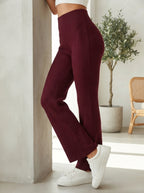 Amelia — High-Waisted Ribbed Flared Trousers