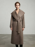 Becky — Shawl-Collar Long Wool Coat