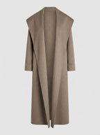 Becky — Shawl-Collar Long Wool Coat