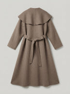 Becky — Shawl-Collar Long Wool Coat