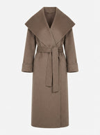 Becky — Shawl-Collar Long Wool Coat