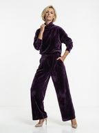 Scarlett — Velvet Turtleneck & Wide-Leg Set