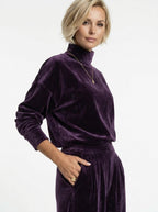 Scarlett — Velvet Turtleneck & Wide-Leg Set
