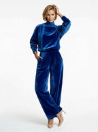 Scarlett — Velvet Turtleneck & Wide-Leg Set