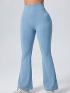 Amelia — High-Waisted Ribbed Flared Trousers