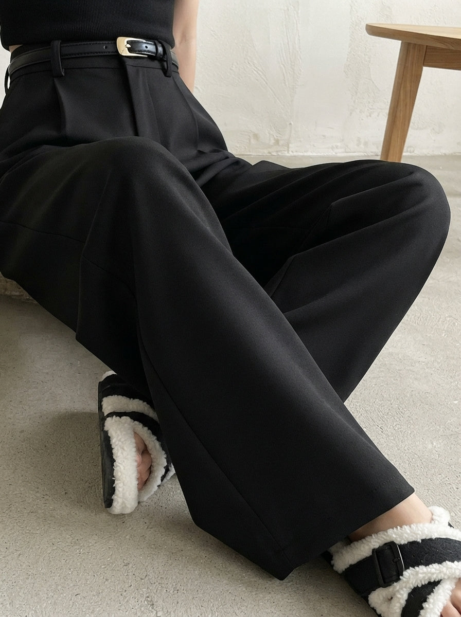 Isla — High-Waisted Tailored Wide-Leg Trousers
