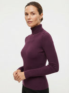 Freya — High-Neck Ribbed Knit Sweater