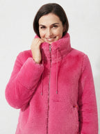Aria — High-Neck Plush Faux Fur Coat