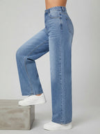 Harper — High-Waisted Wide-Leg Denim Jeans