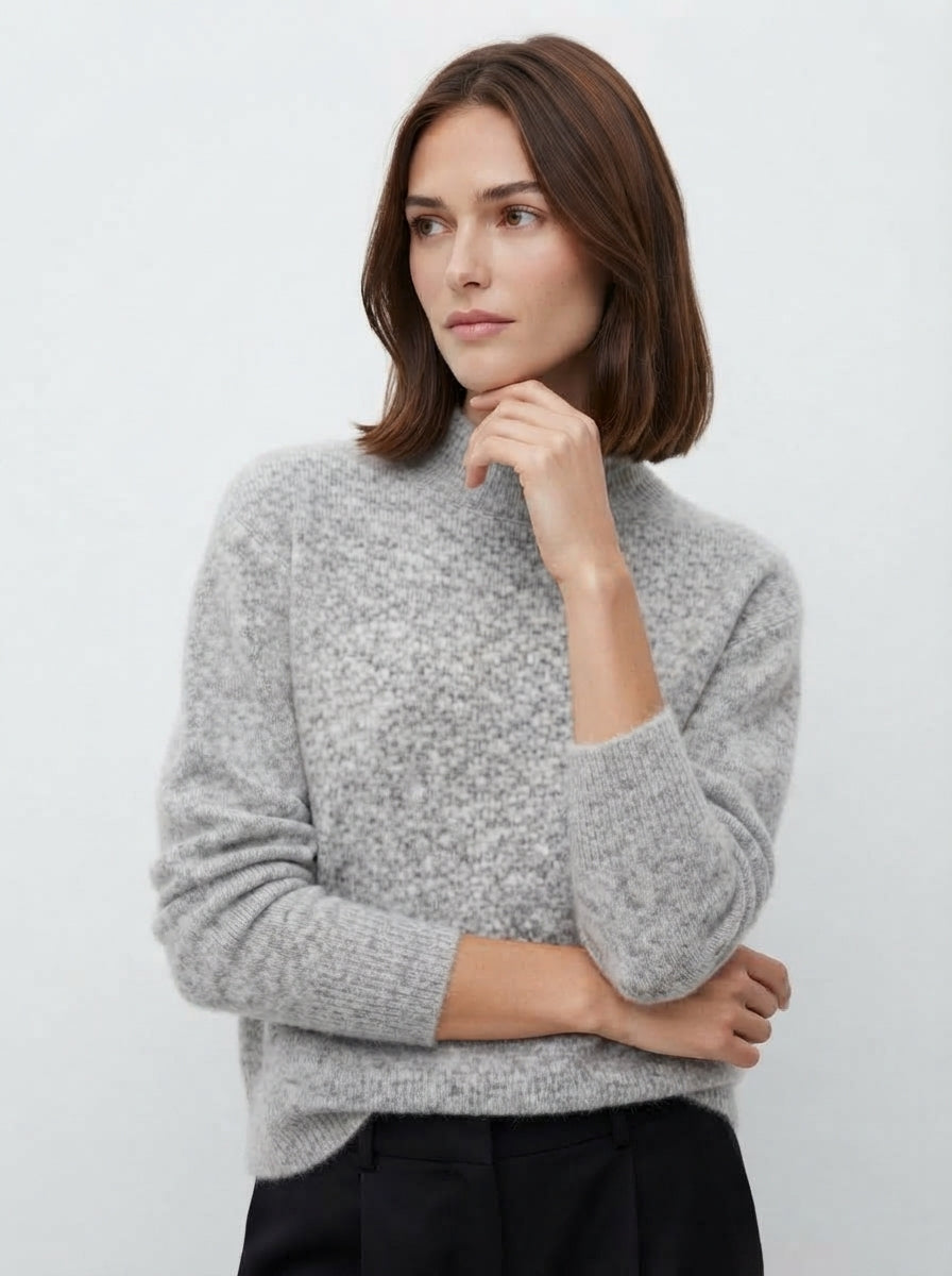 Maisie — Loose Crew-Neck Knit Sweater