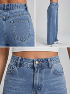 Harper — High-Waisted Wide-Leg Denim Jeans