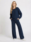 Freya — Textured Knit Wide-Leg Set
