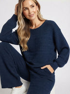 Freya — Textured Knit Wide-Leg Set