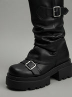 Harlow — Retro Leather Slouchy Boots