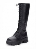 Seraphina — Knee-High Lace-Up Combat Boots