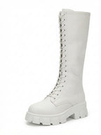 Seraphina — Knee-High Lace-Up Combat Boots