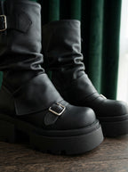 Harlow — Retro Leather Slouchy Boots
