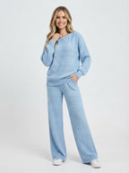 Freya — Textured Knit Wide-Leg Set