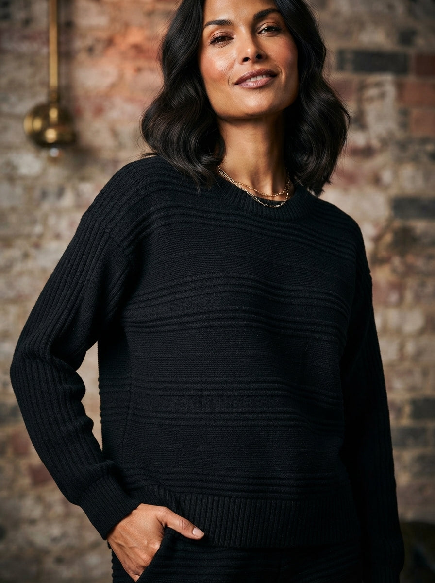 Freya — Textured Knit Wide-Leg Set