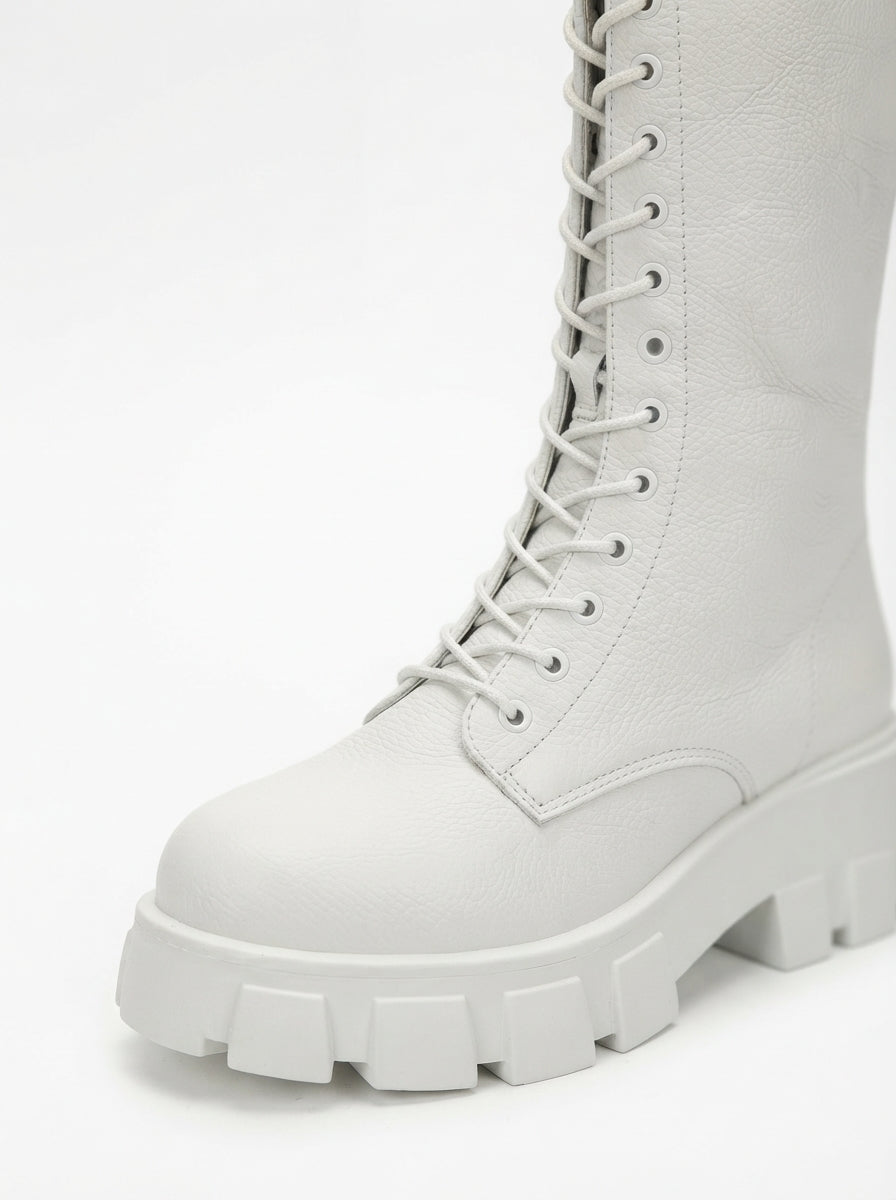 Seraphina — Knee-High Lace-Up Combat Boots