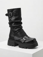 Harlow — Retro Leather Slouchy Boots