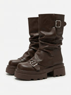 Harlow — Retro Leather Slouchy Boots