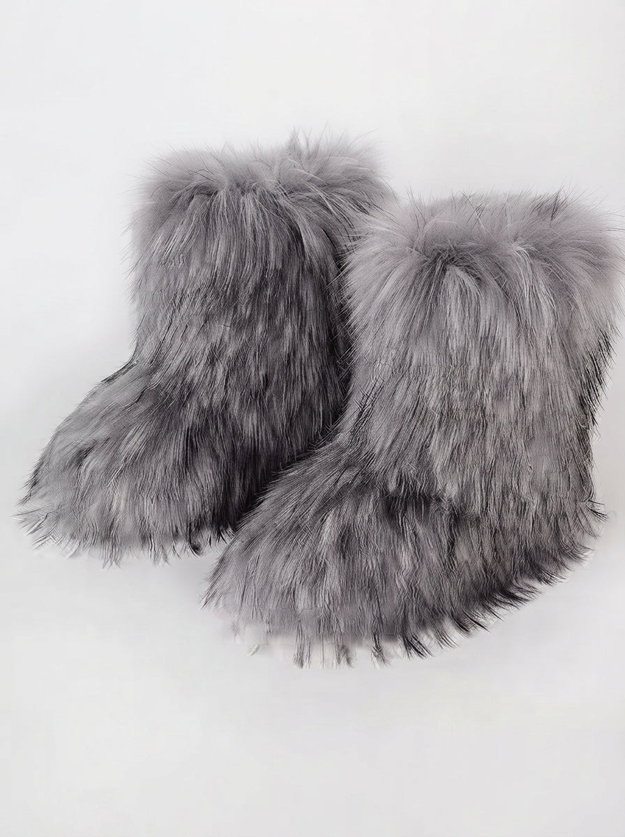 Valerie — Luxury Faux Fur Fluffy Boots