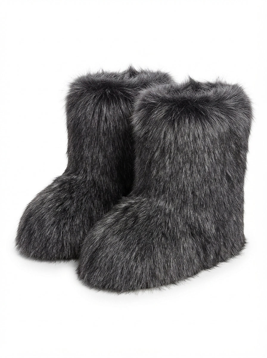 Valerie — Luxury Faux Fur Fluffy Boots