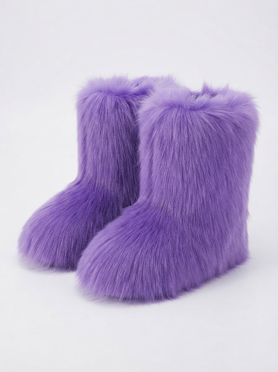 Valerie — Luxury Faux Fur Fluffy Boots