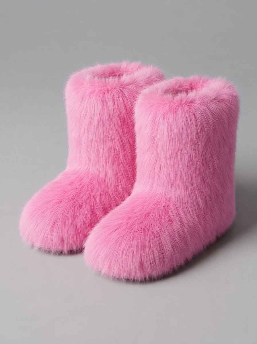 Valerie — Luxury Faux Fur Fluffy Boots