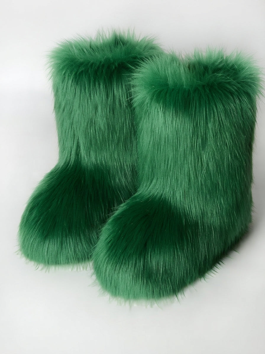 Valerie — Luxury Faux Fur Fluffy Boots