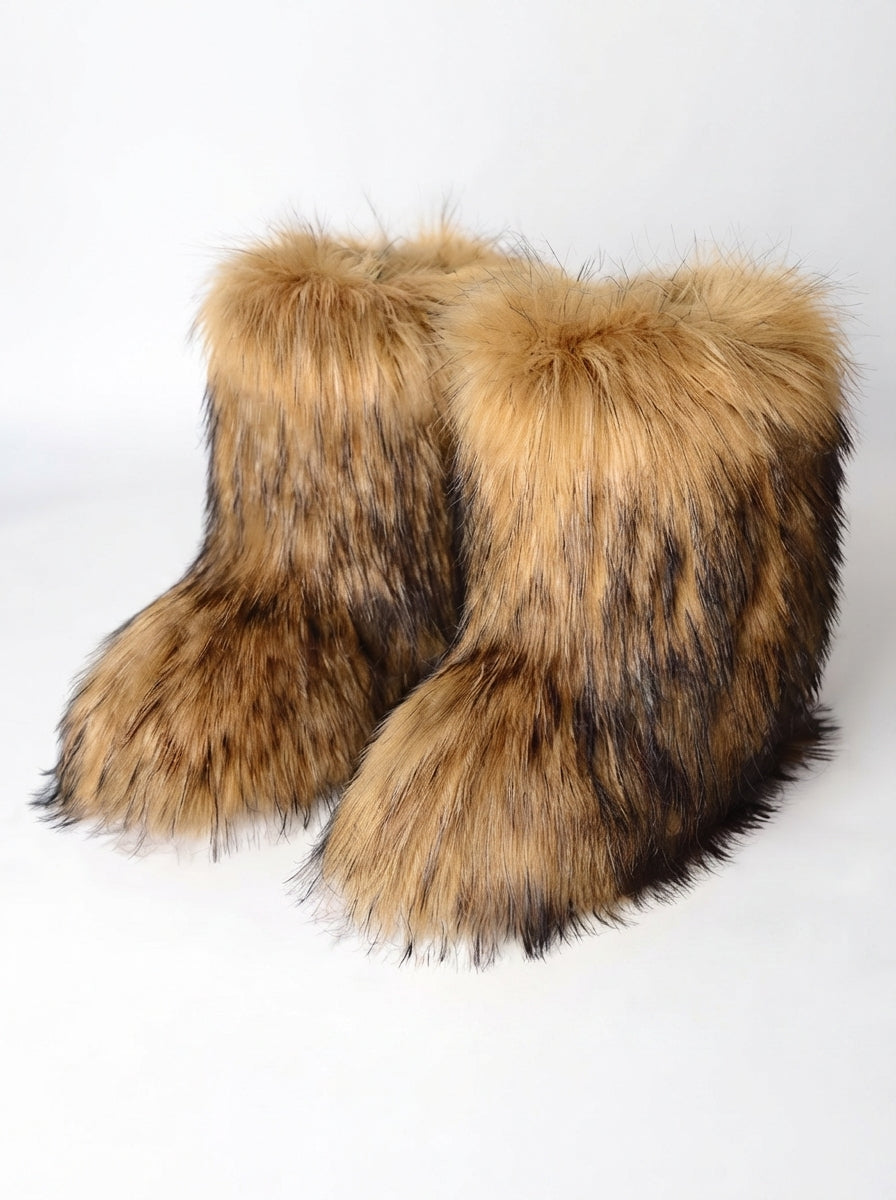 Valerie — Luxury Faux Fur Fluffy Boots