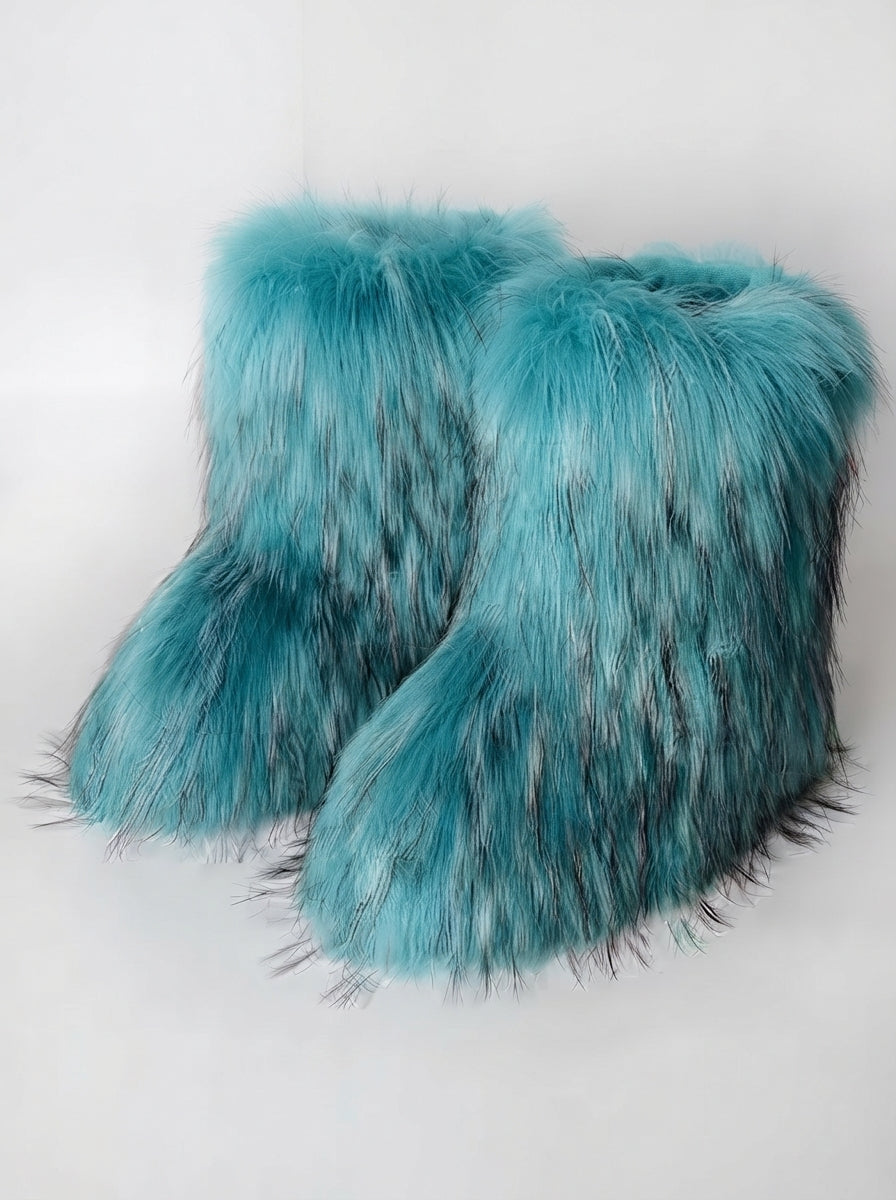 Valerie — Luxury Faux Fur Fluffy Boots