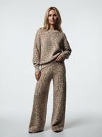 Saskia — Leopard Print Knitted Set