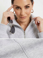 Elena — Half-Zip Knit Wide-Leg Set