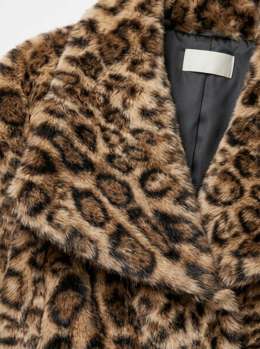 Vienza — High-Neck Faux Fur Coat