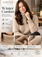 Belvane — Fleece-Lined Turtleneck Jumper with Free Matching Lined Beanie and Gloves