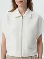 Aveline — Cropped Bomber Jacket