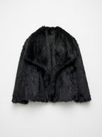Vienza — High-Neck Faux Fur Coat