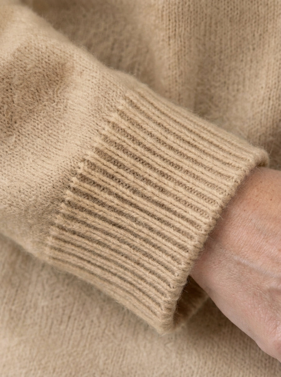 Belvane — Fleece-Lined Turtleneck Jumper with Free Matching Lined Beanie and Gloves