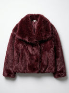 Vienza — High-Neck Faux Fur Coat