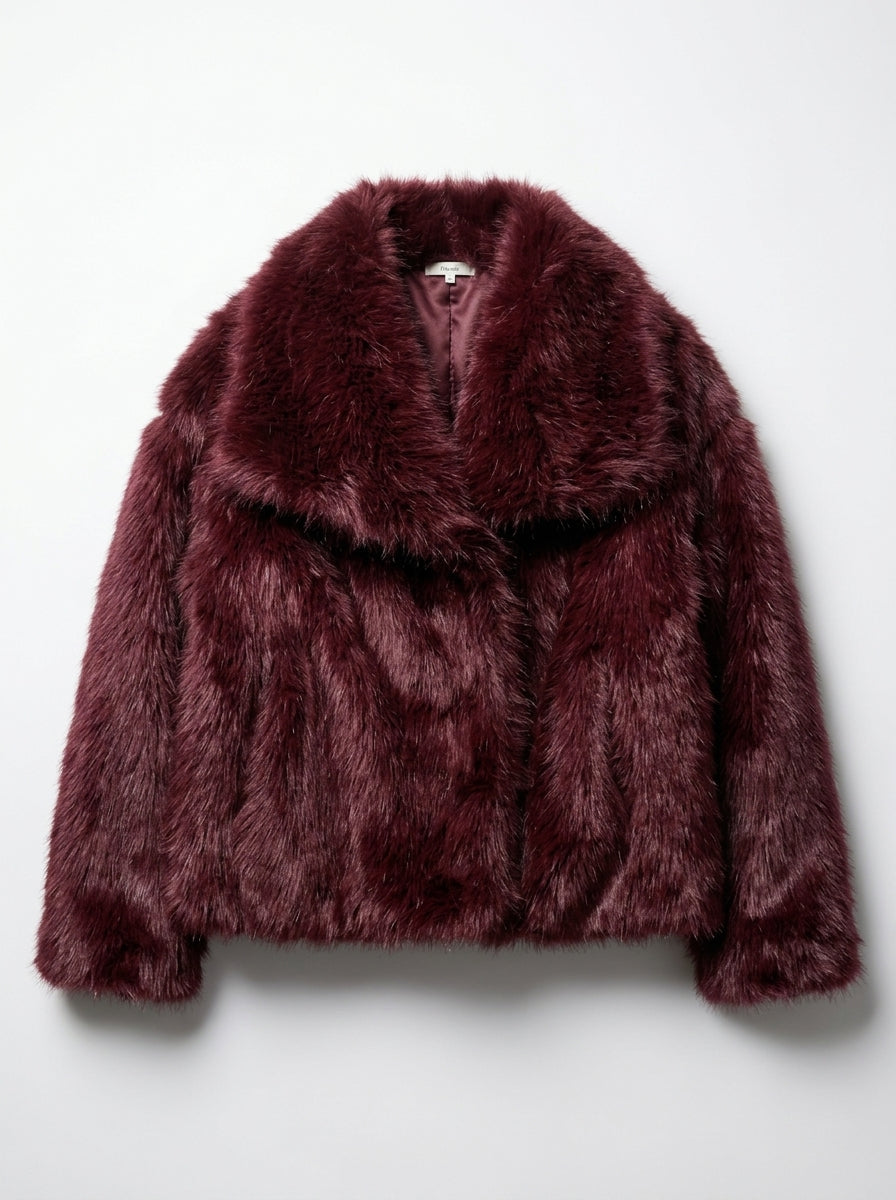Vienza — High-Neck Faux Fur Coat