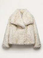 Vienza — High-Neck Faux Fur Coat