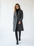 Aurelia — Open-Front Long Trench Coat