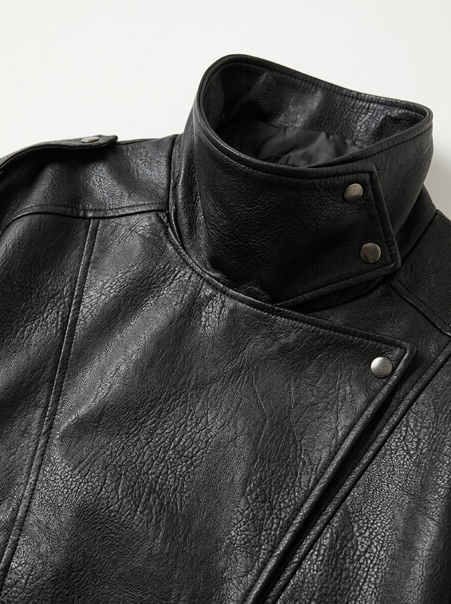 Vienna — Oversized Faux Leather Bomber