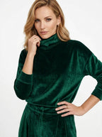 Scarlett — Velvet Turtleneck & Wide-Leg Set