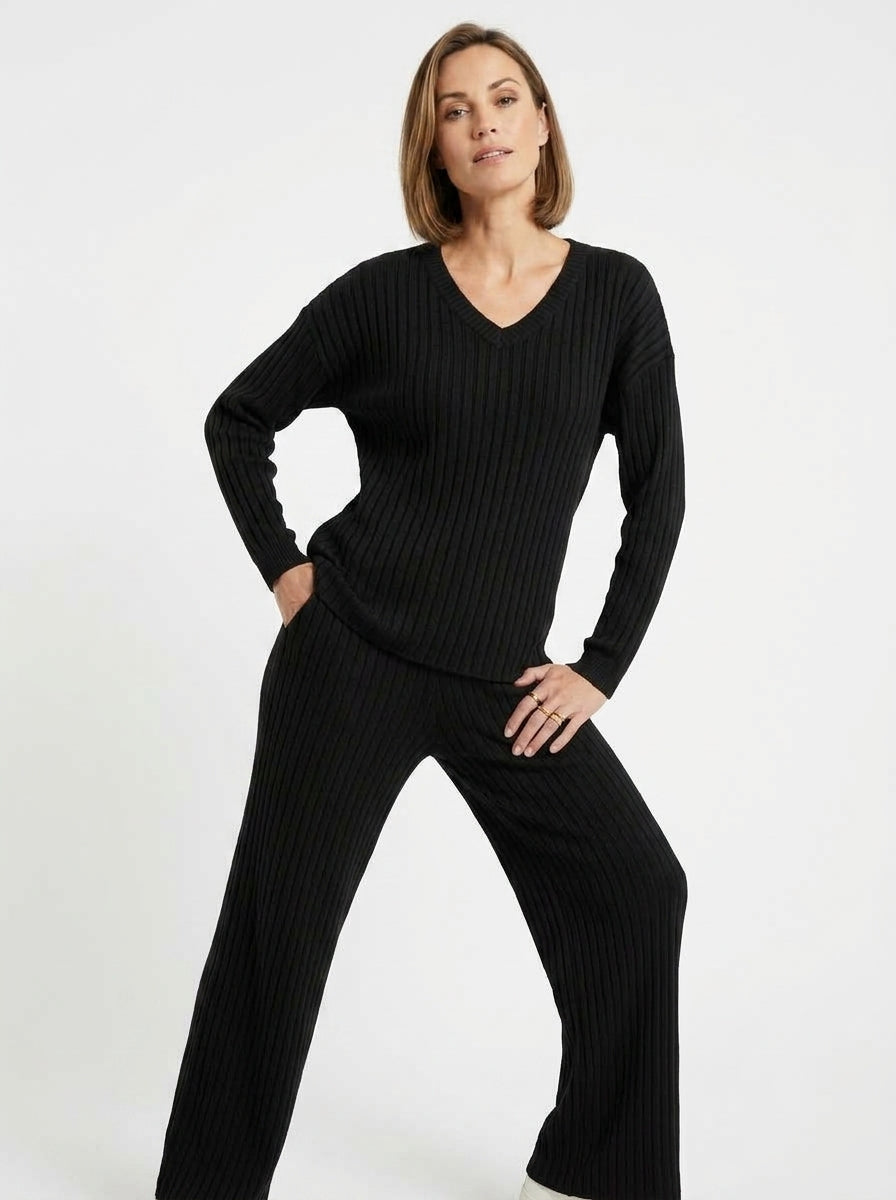 Amara — Ribbed Knit Two-Piece Set