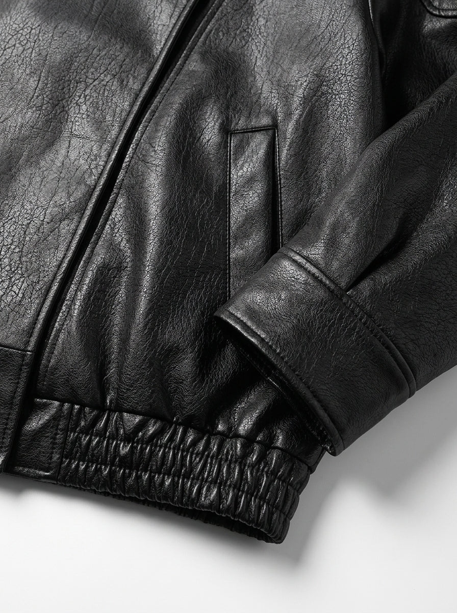 Vienna — Oversized Faux Leather Bomber
