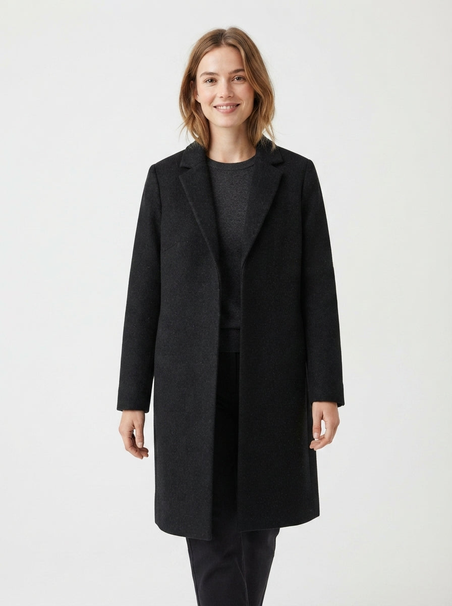 Aurelia — Open-Front Long Trench Coat