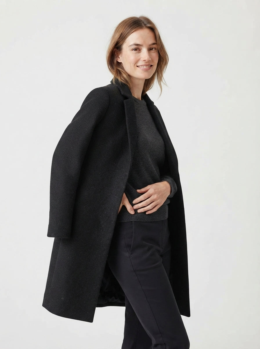 Aurelia — Open-Front Long Trench Coat